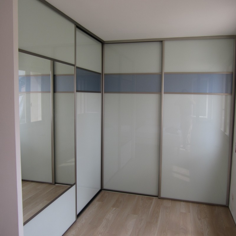 Atlantique verre laqué blanc + miroir