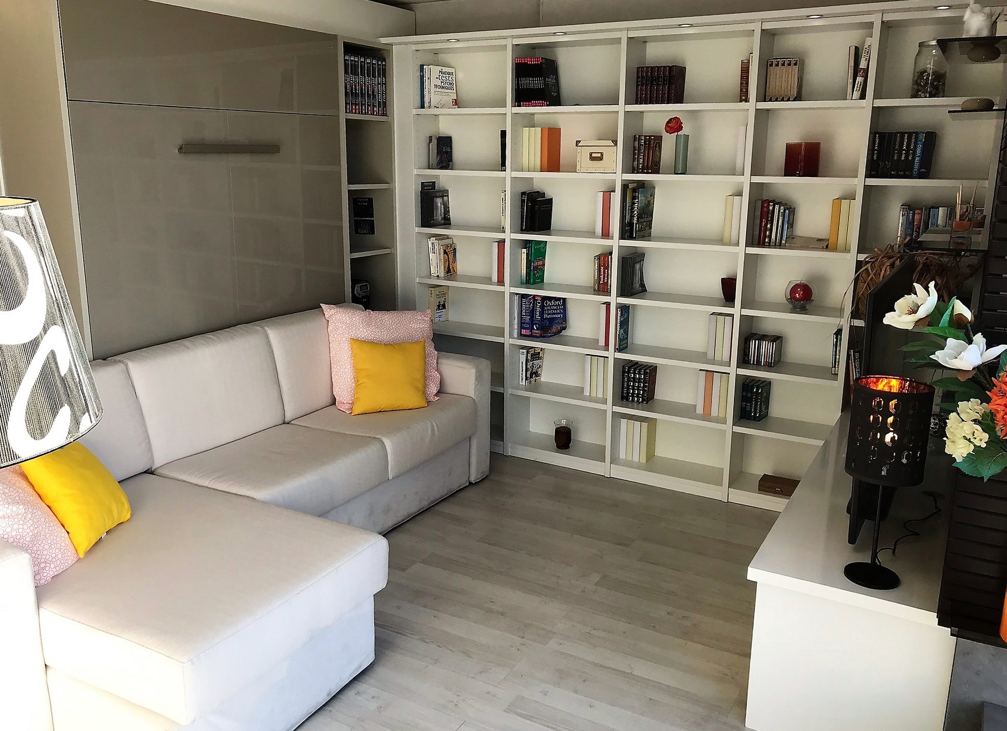 Ensemble bibliothèque et meuble télé